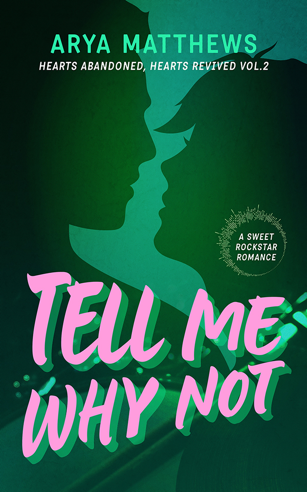book cover of Tell Me Why Not by Arya Matthews silhouettes on purple background